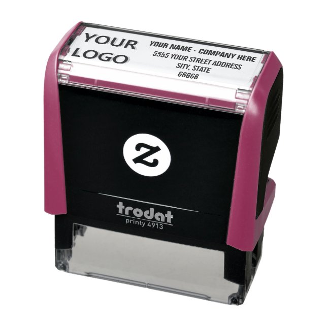 Votre tampon encreur Nom Adresse Logo (Produit)