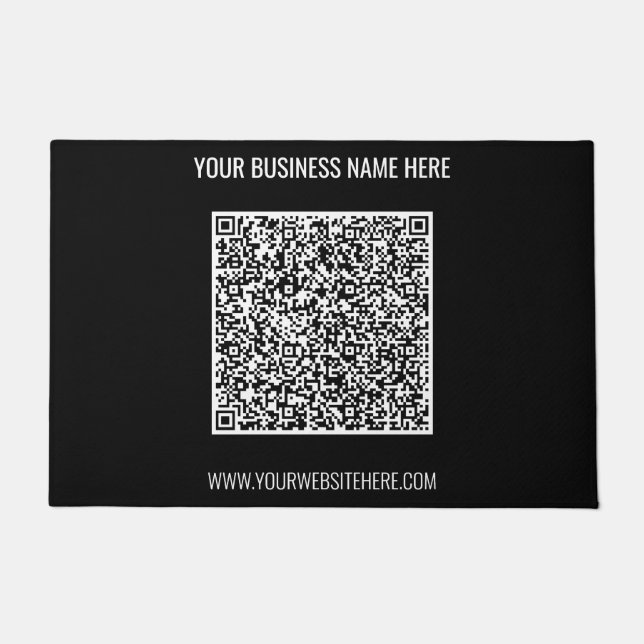 Votre tapis de sol d'entreprise avec QR Code et te (Devant)