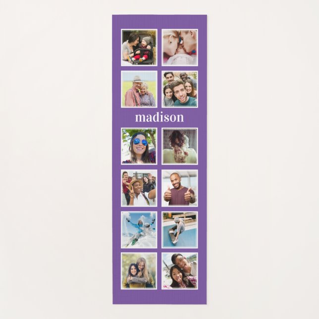 VOTRE tapis de yoga de photos, de nom et de (Devant)