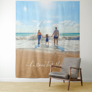 Votre Tapisserie photo avec texte personnalisé per