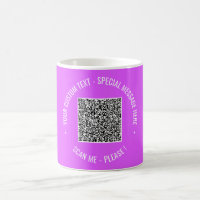Votre tasse de café QR Code avec texte et couleur