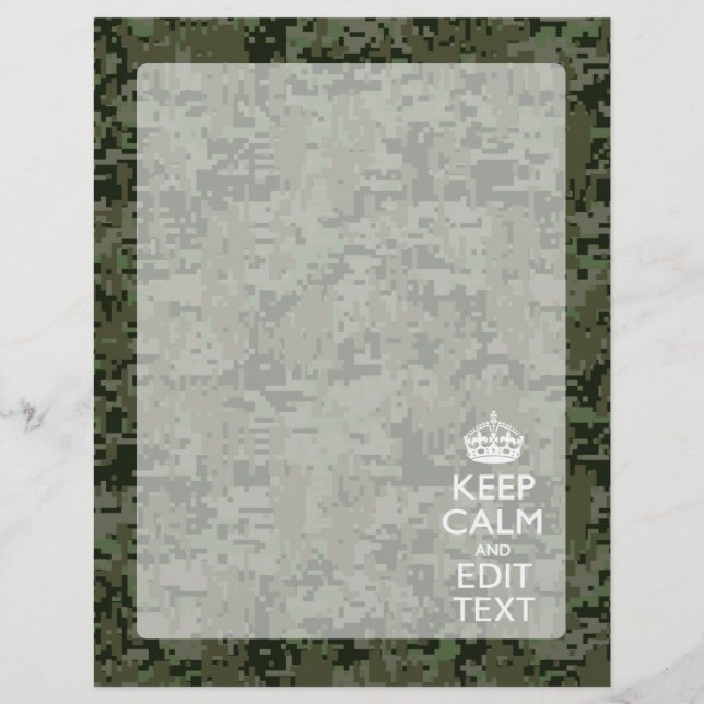 Votre texte Camouflage numérique Vert olive Conser (Devant)