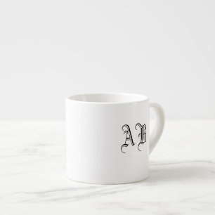 Votre texte Ceramic Espresso Mug Monogram Modèle