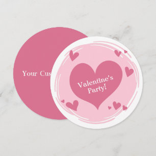 Votre texte dans un coeur invitations personnalisé
