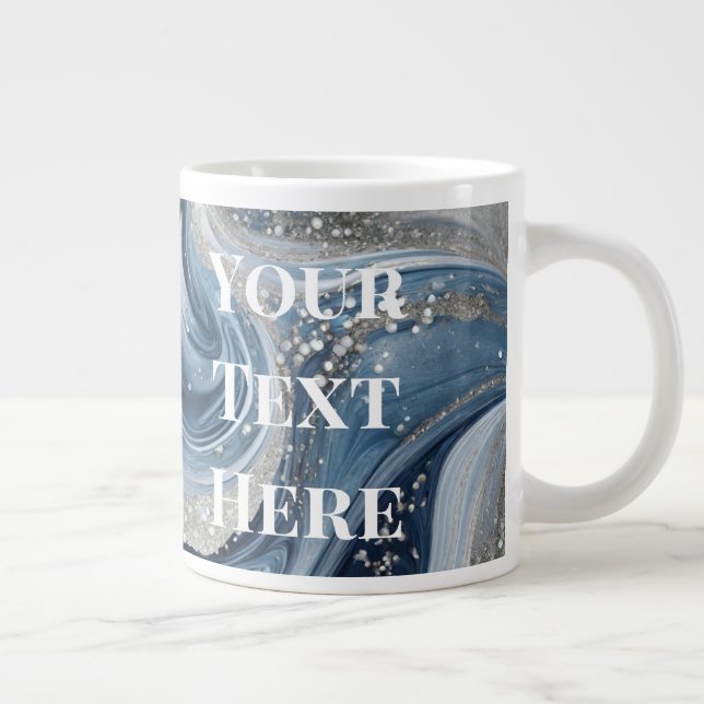 Votre texte ici Jumbo Mug Custom Text Mug (Droite)