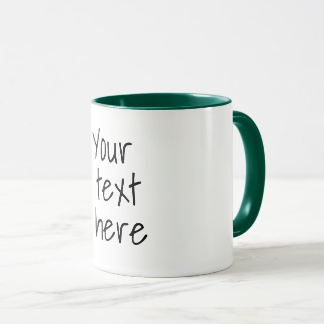 Votre texte ici, tasse personnalisable (Devant droit)