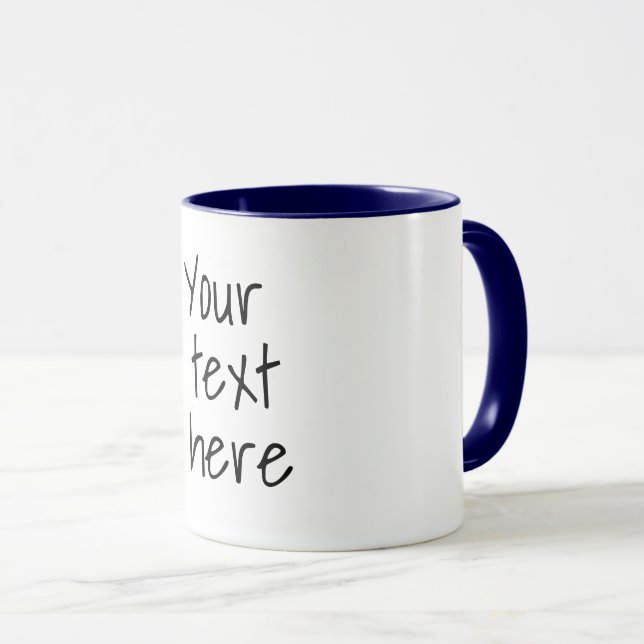 Votre texte ici, tasse personnalisable (Devant droit)