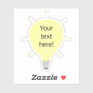 Votre Texte Ici, Vinyl, Stickers En Forme D'Ampoul