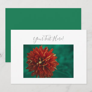 Votre texte Invitation Fleur de Dahlia Rouge Magni