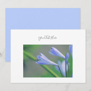 Votre texte Invitation Fleurs Bleues Magnifiques