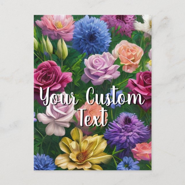 Votre texte Modèle Fleurs Mixtes 11 Printemps (Devant)