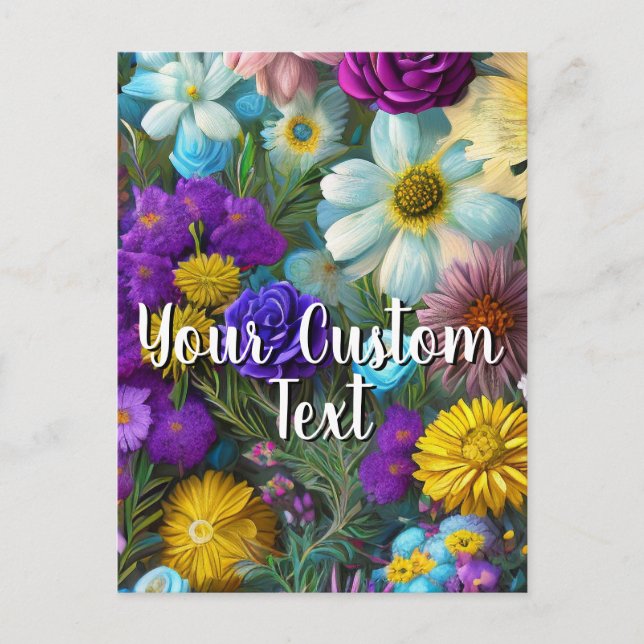 Votre texte personnalisé Fleurs mixtes 12 Modèle (Devant)