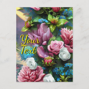 Votre texte personnalisé Fleurs mixtes 16 Modèle