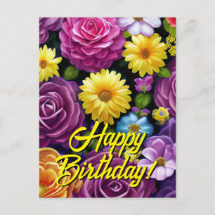 Votre texte personnalisé Fleurs mixtes 18 modèle