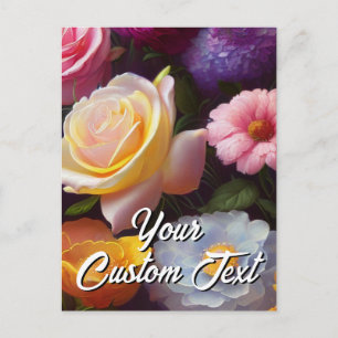 Votre texte personnalisé Fleurs mixtes 27 Modèle