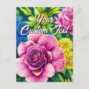 Votre texte personnalisé Fleurs mixtes 28 Modèle