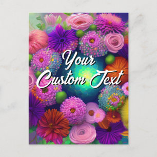 Votre texte personnalisé Fleurs mixtes 29 Modèle