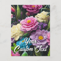 Votre texte personnalisé Fleurs mixtes 30 Modèle