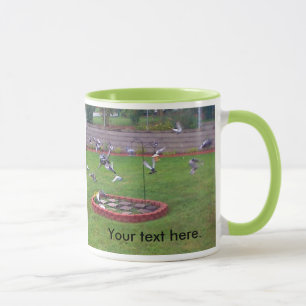Votre texte Pigeons Flying Bird Garden Mugs