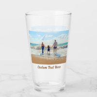 Votre verre photo personnalisé avec du texte perso