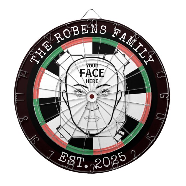 Votre visage ici Cible de fléchettes (Devant)