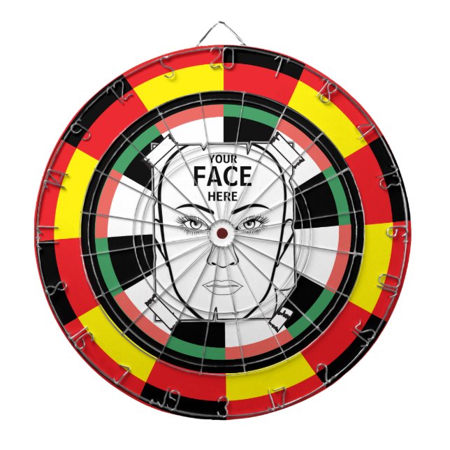 Votre visage ici Cible de fléchettes (Devant)