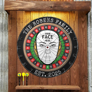 Votre visage ici Cible de fléchettes