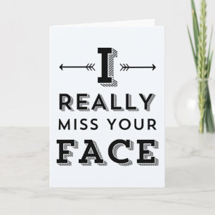 VOTRE VISAGE ME MANQUE VRAIMENT - CARTE