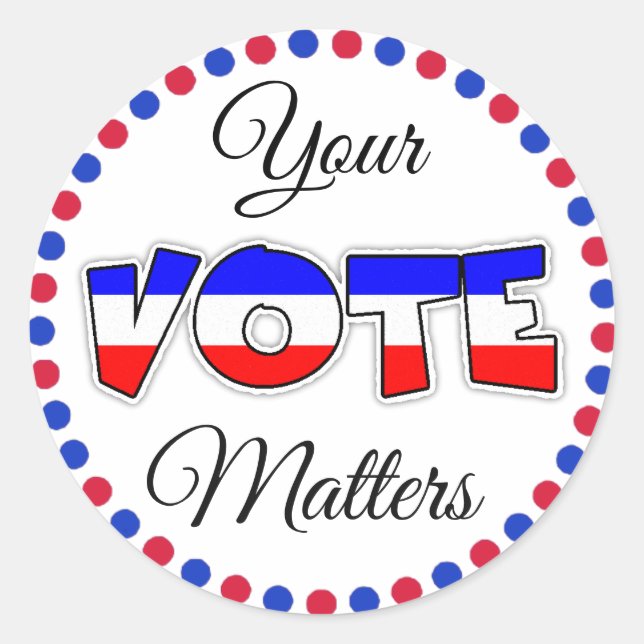 Votre vote compte Élections Stickers politiques (Devant)