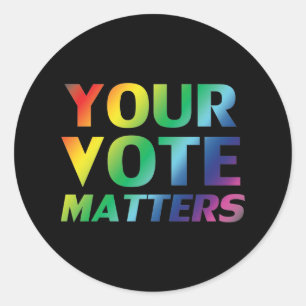 votre vote compte, orgueilleux autocollants noirs 