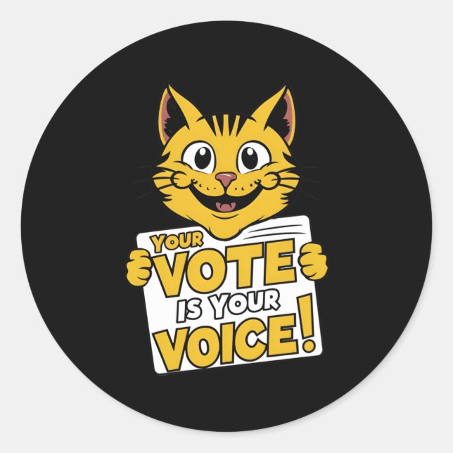 Votre Vote Dans Votre Voix ! Autocollant (Devant)
