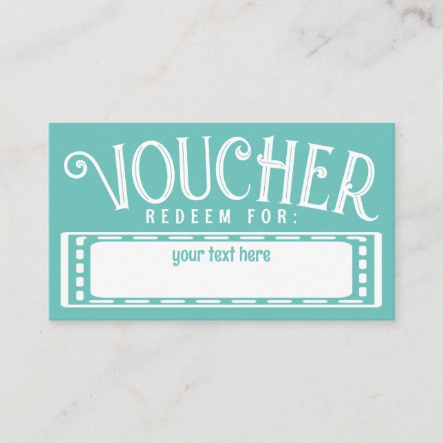 Voucher Ticket Template Customizable Card Add Text (Devant)