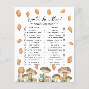 Voudrait-elle - Automne champignons Baby shower Je