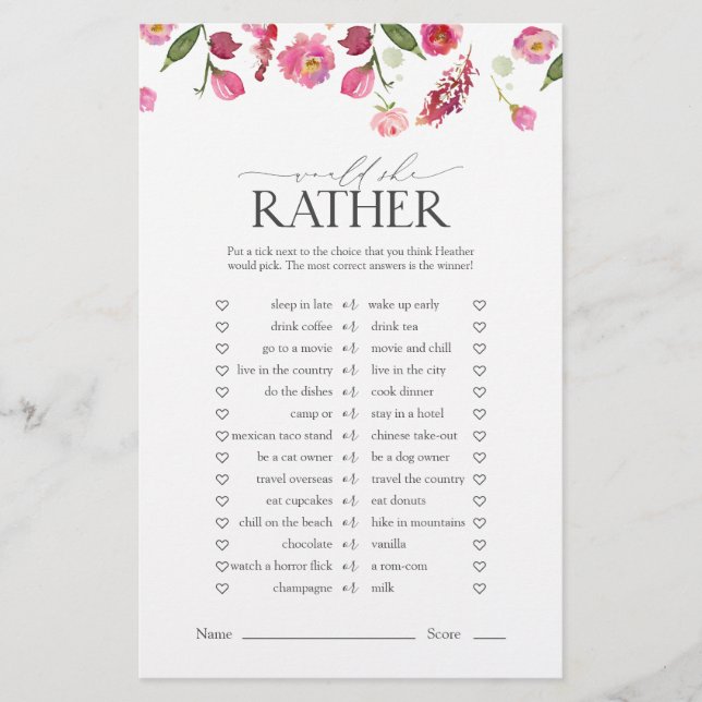 Voudrait-Elle Plaire Rose Fleurs Fête des mariées  (Devant)