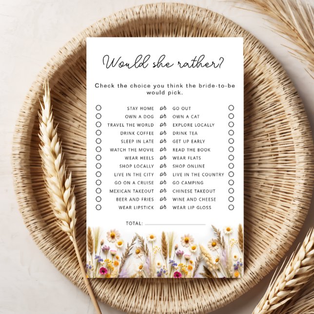 Voudrait-Elle Plutôt Fête des mariées Fleur sauvag (Créateur téléchargé)