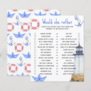 Voudrait-elle plutôt - jeu de baby shower