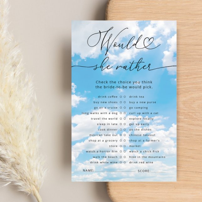 Voudrait-Elle Plutôt Nuage 9 Fête des mariées Jeu (Créateur téléchargé)