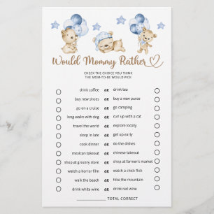 Voudrait Maman Assez Teddy Ours Baby shower Garçon