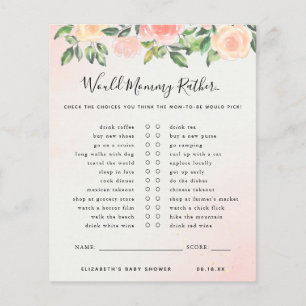 Voudrait Maman Plutôt   Jeu Baby shower