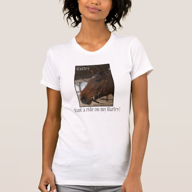 Voulez monter sur mon Harley ? T-shirt (Devant)