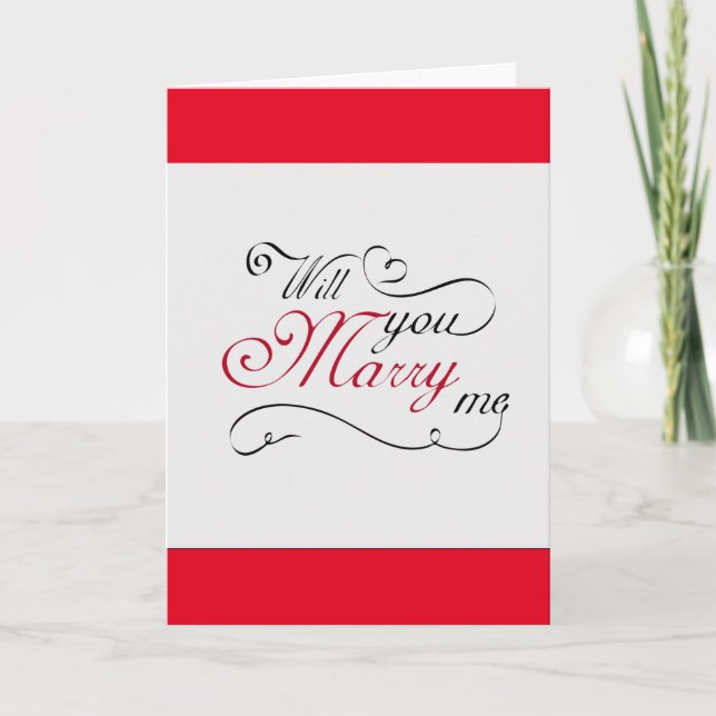 **VOULEZ-VOUS ME MARIER** CARTE DE PROPOSITION (Devant)