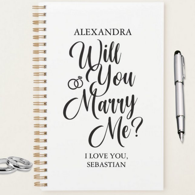 « Voulez-vous m'épouser ? » Planificateur de maria (Will You Marry Me? Let's Plan It. Personalized Wedding Planner - Proposal Idea)