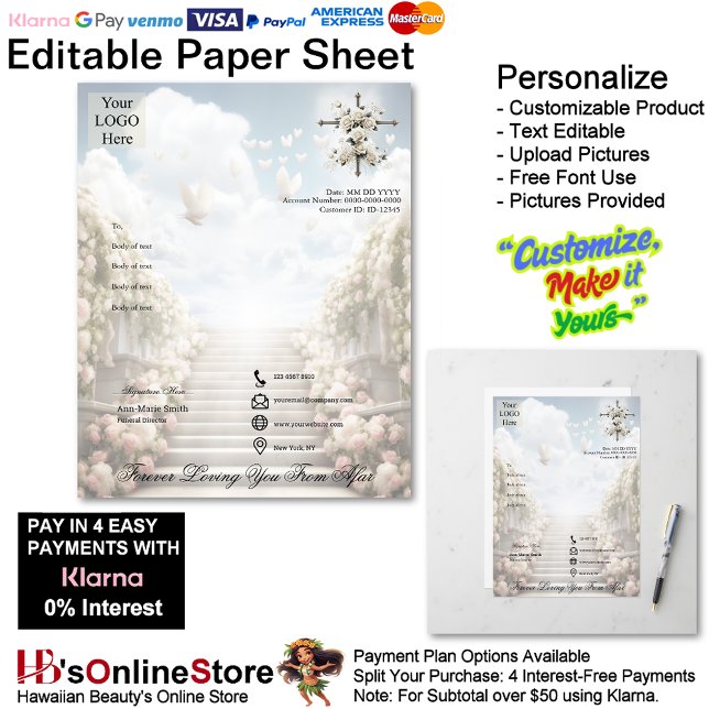 Vous aimant à jamais de loin Feuille de papier mém (Forever Loving You From Afar Memorial Paper Sheet.)