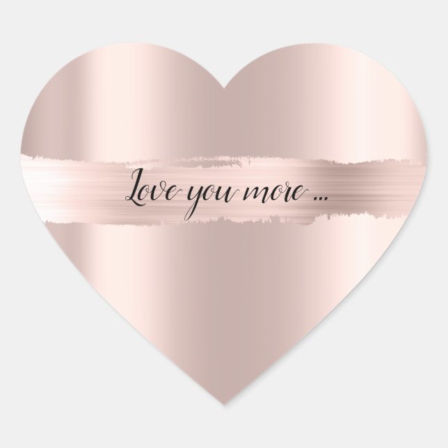 Vous aime plus Merci Nom Autocollant Or Rose (Devant)