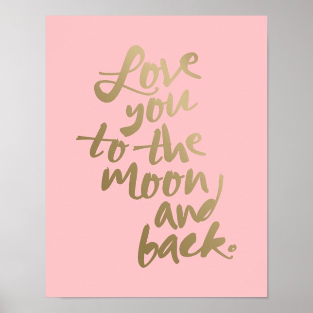 VOUS AIMEZ À LA LUNE 11x14'' | TYPOGRAPHIE POSTER (Devant)