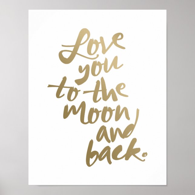 VOUS AIMEZ À LA LUNE 11x14'' | TYPOGRAPHIE POSTER (Devant)