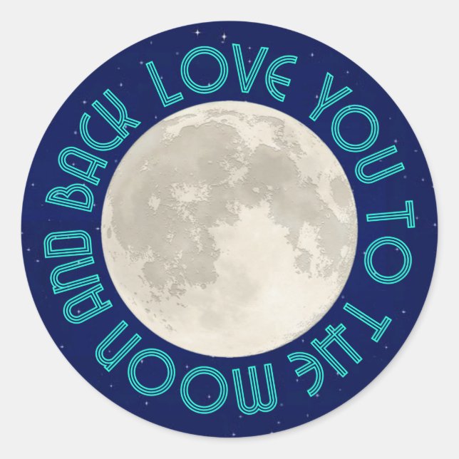 Vous Aimez À La Lune Et Stickers Dos (Devant)