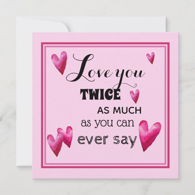 Vous Aimez Deux Fois Plus - Coeurs (Devant)