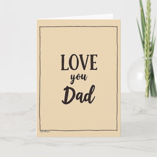 Vous aimez Papa, Carte de Style Simple (Devant)
