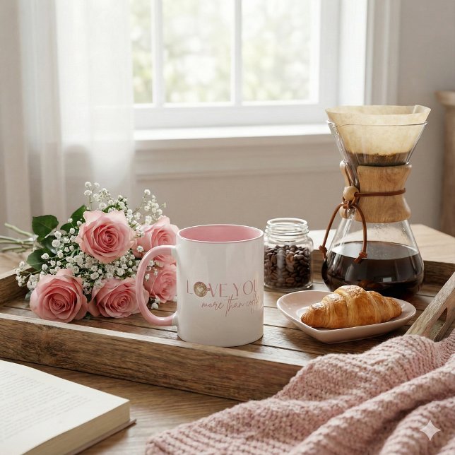 Vous Aimez Plus Que Du Café Mug (Let someone special know how much you love them with this, "Love you more than coffee" mug! )